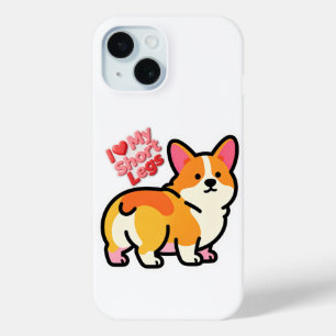Coque Pour iPhone 15 Autocollant drôle de Corgi - J'adore mes jambes co