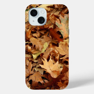 Coque Pour iPhone 15 automne, feuille sec