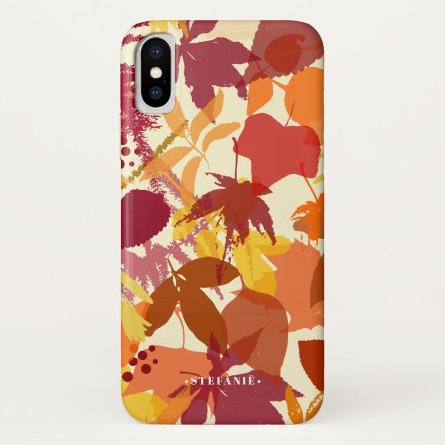 Coques Case-Mate iPhone Automne Feuilles Motif personnalisé (Dos)