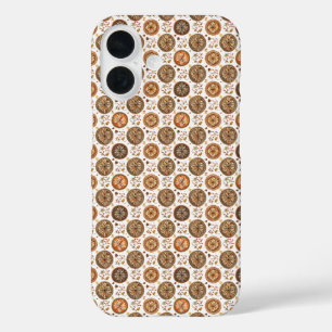 Coques iPhone 16 Automne Mandala Yarn Motif d'aquarelle