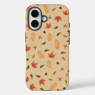 Coques iPhone 16 Autumn Forest Pattern iPhone Case – Maple Leaves,