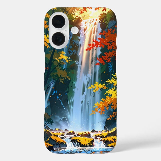 Coques Case-Mate iPhone Autumn Forest Waterfall (Verso)