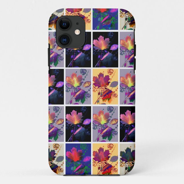Coques Case-Mate iPhone Autumn Leaves Rustic Patchwork (Dos)