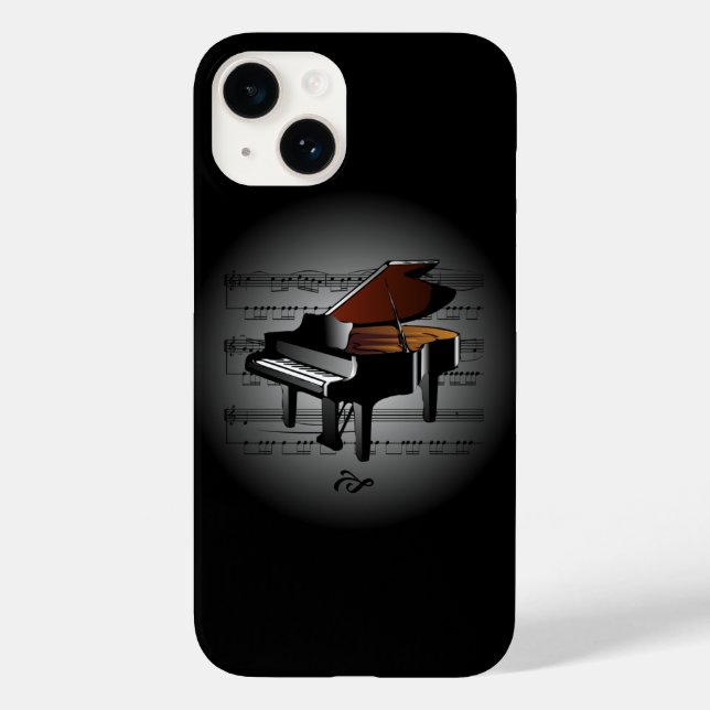 Coques Case-Mate iPhone Avant-Garde ~ Piano sur Globe avec Partitions ~ (Verso)