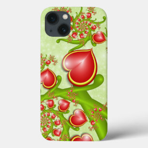 Case-Mate iPhone Case Avec beaucoup d'amour Rouge Coeurs Jaunes Fractal