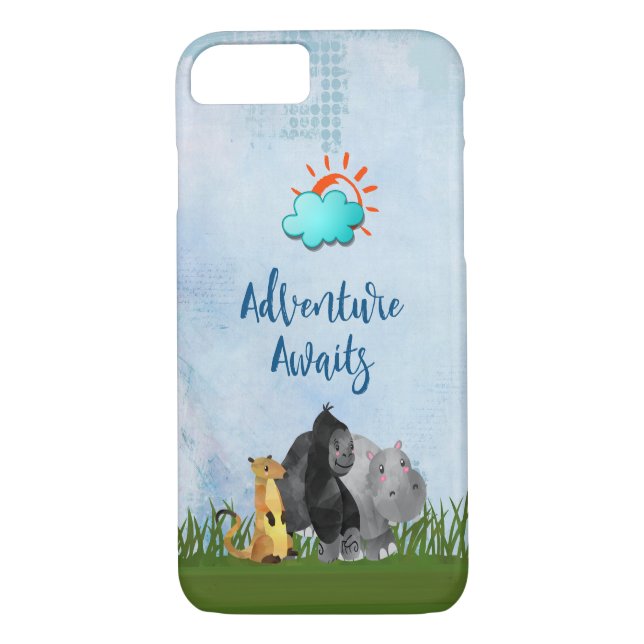 Coques Case-Mate iPhone Aventure Attend Safari Jungle Animal (Dos)