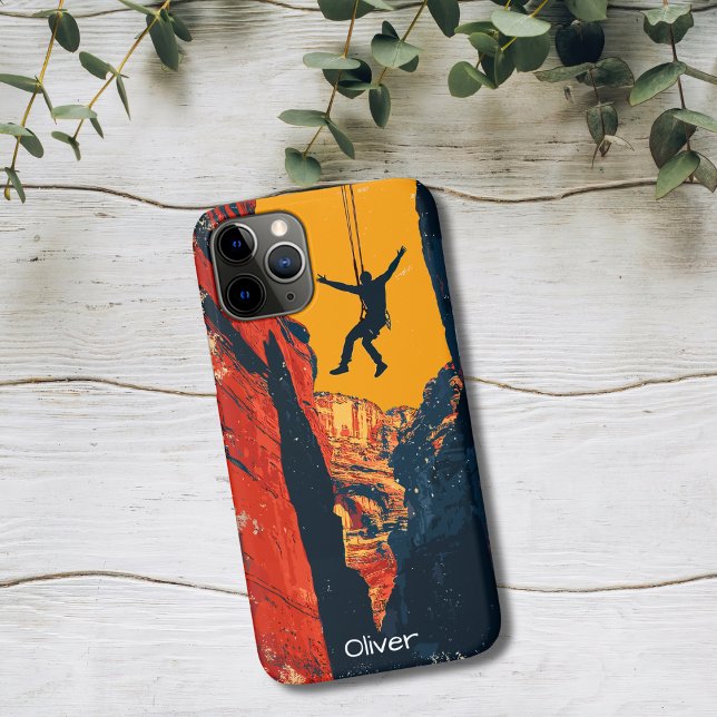 Coques Case-Mate iPhone Aventure de descente en rappel dans un canyon (Créateur téléchargé)