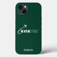 Aviateur & Avion,Minimaliste,Initiales Monogramme