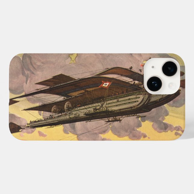Coques Case-Mate iPhone Avion de ligne hydravion de science-fiction vintag (Verso (horizontal))