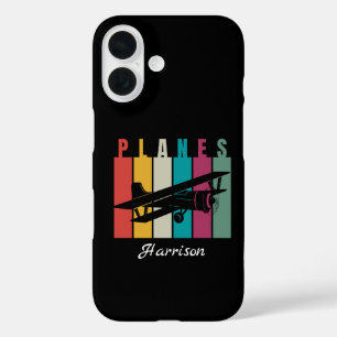 Coques iPhone 16 Avions, Typographie, Aviation, Minimaliste, Person