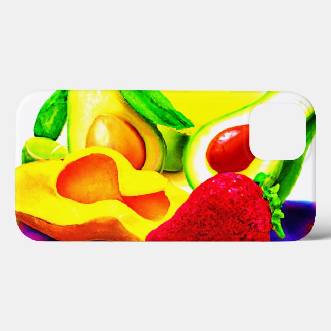 Coques Case-Mate iPhone Avocado tropical, fraise et mangue. Commandez dès  (Verso (horizontal))