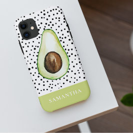 Case-Mate iPhone Case Avocado vert moderne Nom personnalisé