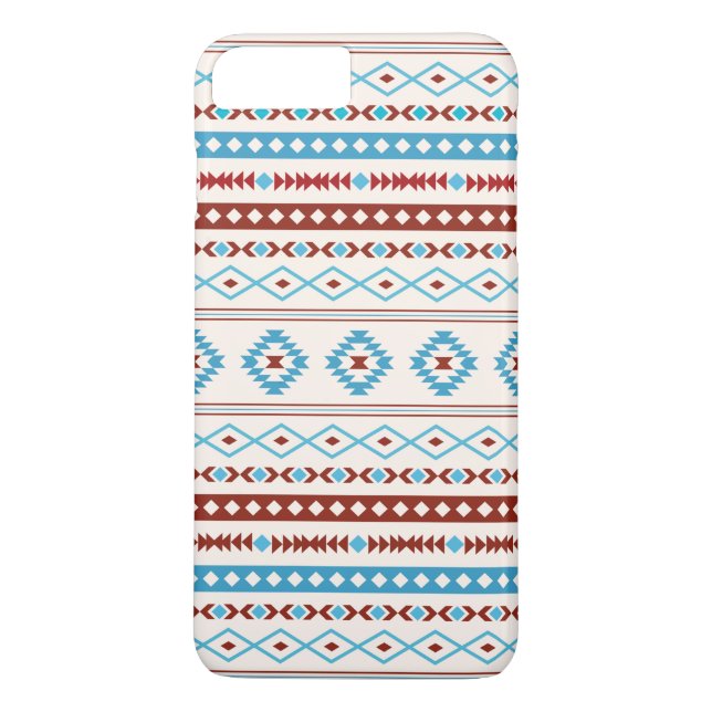 Coques Case-Mate iPhone Aztec Blues Crème Rouge Motifs Mixtes Motif (Dos)