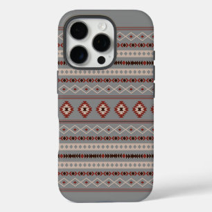 Coques iPhone 16 Pro Aztec Crème rouille Brown gris Motifs mélangés Mot