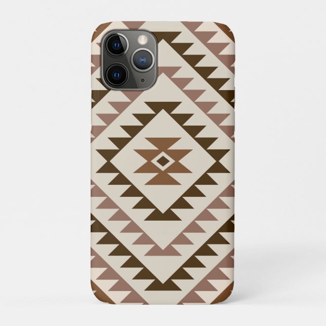 Coques Case-Mate iPhone Aztec Diamond Motif Design Browns+Cream (Dos)