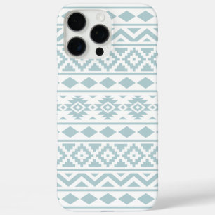Coques iPhone 16 Pro Max Aztec Essence Ptn III Canard Bleu oeuf Blanc