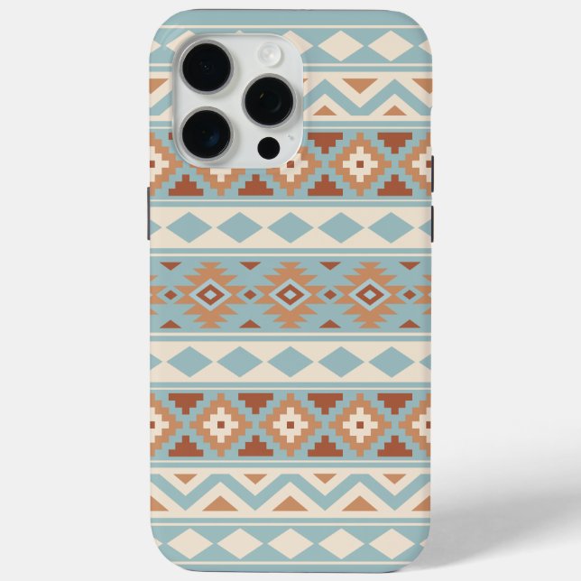 Coques Case-Mate iPhone Aztec Essence Ptn IIIb Blue Cream Terracottas (Verso)