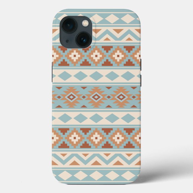 Coques Case-Mate iPhone Aztec Essence Ptn IIIb Blue Cream Terracottas (Verso)