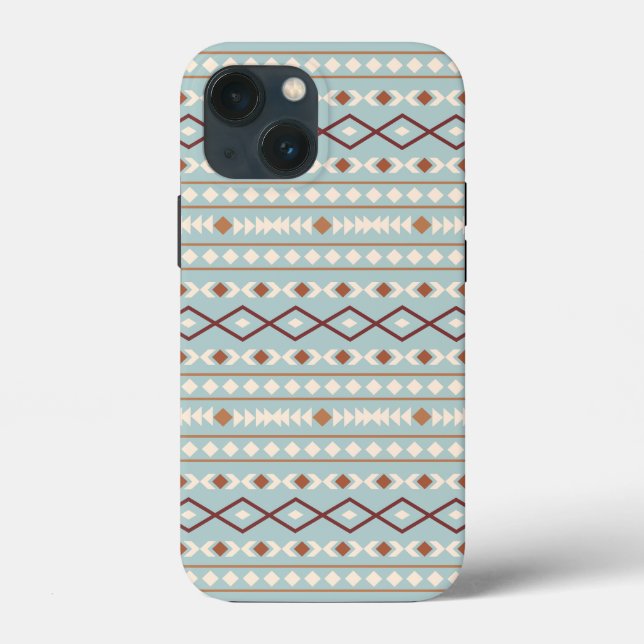 Coques Case-Mate iPhone Aztec Formes Motif Rusts Crème Turquoise-Bleu (Verso)