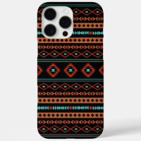 Aztec Rusts Turquoise Noir Motifs mélangés Motif