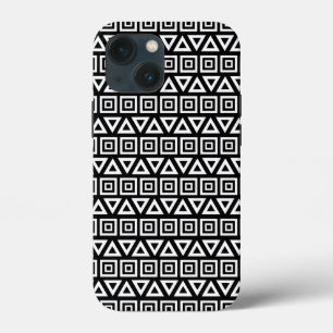 Case-Mate iPhone Case Aztec Triangles+Motif Carré blanc sur noir