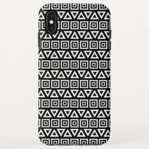 Case-Mate iPhone Case Aztec Triangles+Motif Carré blanc sur noir