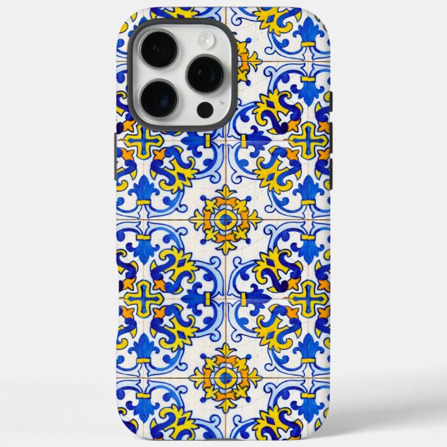 Coques Case-Mate iPhone Azulejo Motif sans couture (Verso)