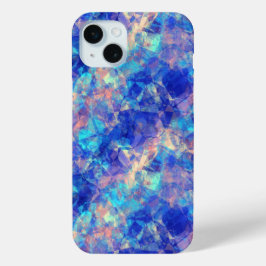 Coque iPhone 15 Mini Azure Blue Crumpled Texture