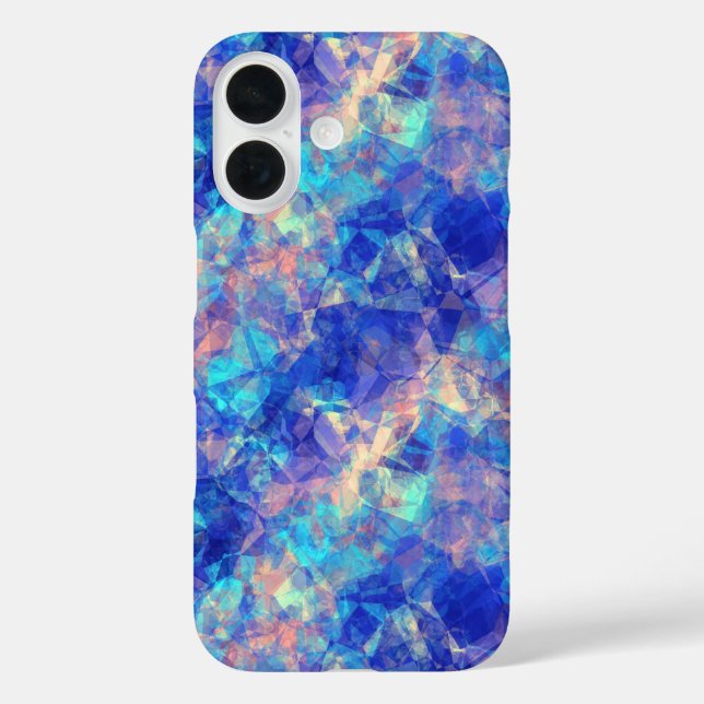 Coques Case-Mate iPhone Azure Blue Crumpled Texture (Verso)