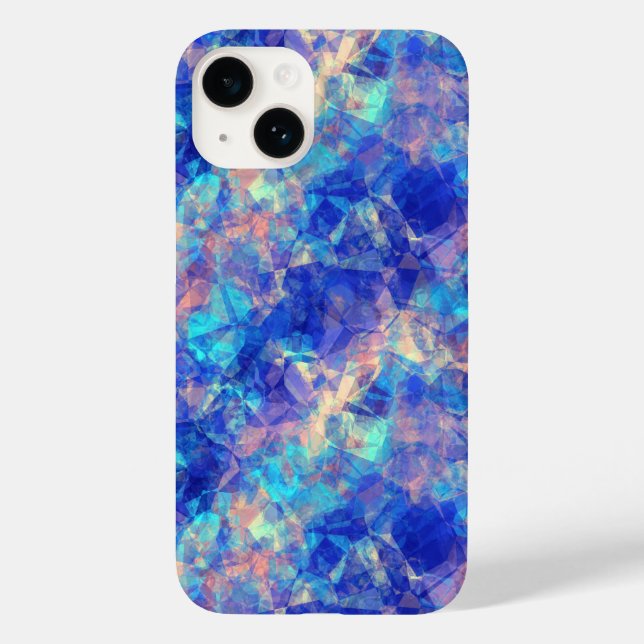 Coques Case-Mate iPhone Azure Blue Crumpled Texture (Verso)