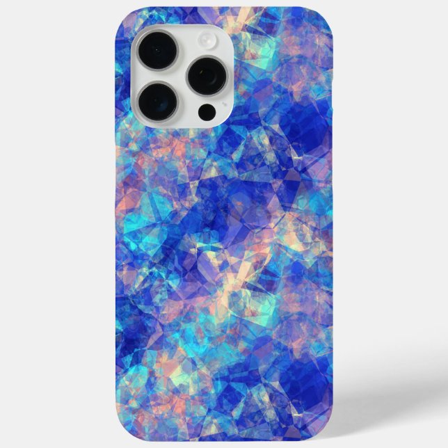 Coques Case-Mate iPhone Azure Blue Crumpled Texture (Verso)