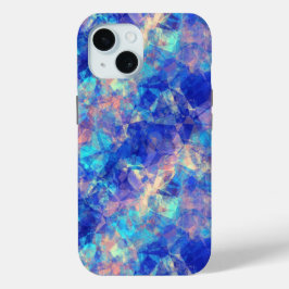 Coque Pour iPhone 15 Azure Blue Crumpled Texture