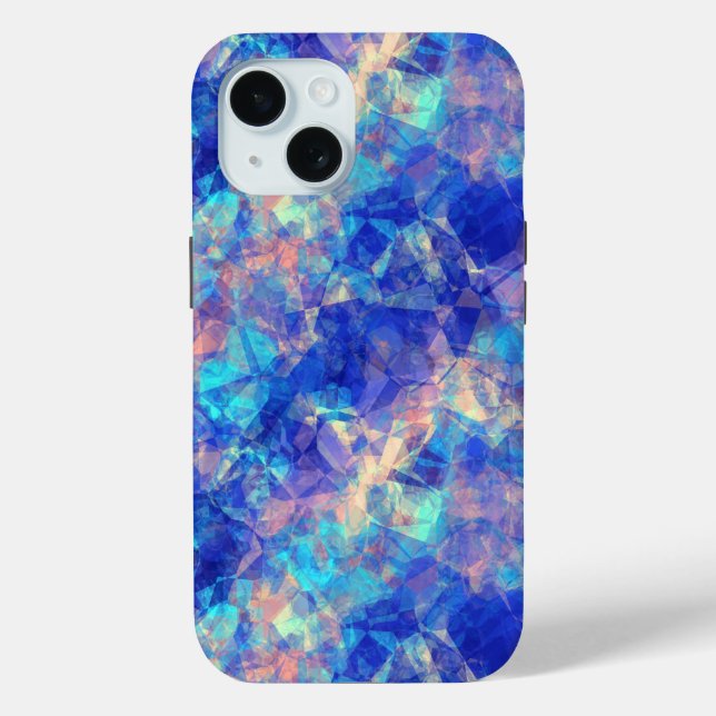 Coques Case-Mate iPhone Azure Blue Crumpled Texture (Verso)