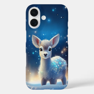 Coques iPhone 16 Baby Reindeer Starry Snowy Paysage
