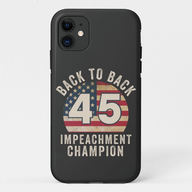 Coques Case-Mate iPhone Back to Back Impeachment Champ American Flag Vinta (Dos)