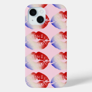 Coque Pour iPhone 15 Baddie Kiss Mark américain