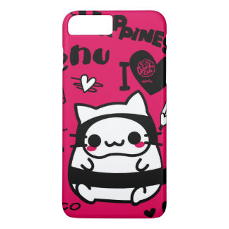 Coque iPhone 7 Plus bae bae cats fuchsia