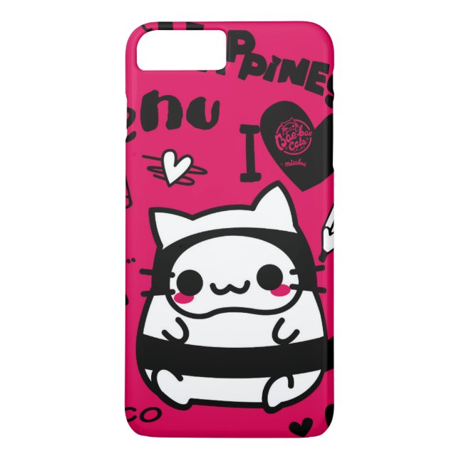 Coques Case-Mate iPhone bae bae cats fuchsia (Dos)