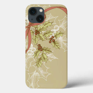 Etui iPhone Case-Mate Baies et feuille de houx de croquis de Houx-Jour