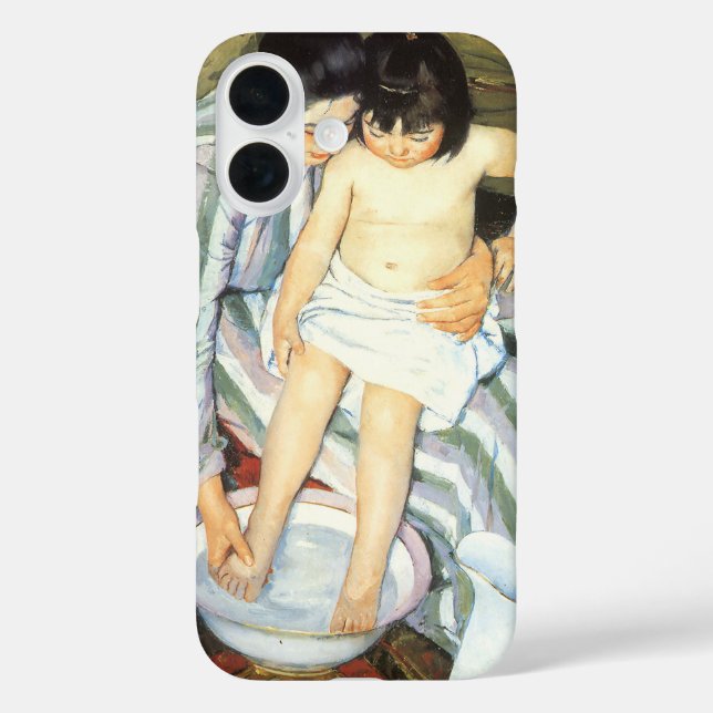 Coques Case-Mate iPhone Bain d'enfant par Mary Cassatt Impressionnisme Vin (Verso)