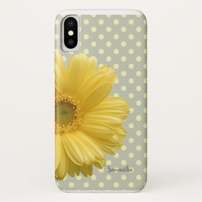Coques Case-Mate iPhone Baise adorable, Fleur, Pois - Personnalisé (Dos)
