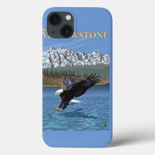 Etui iPhone 13 Bald Eagle Diving - West Yellowstone, MT