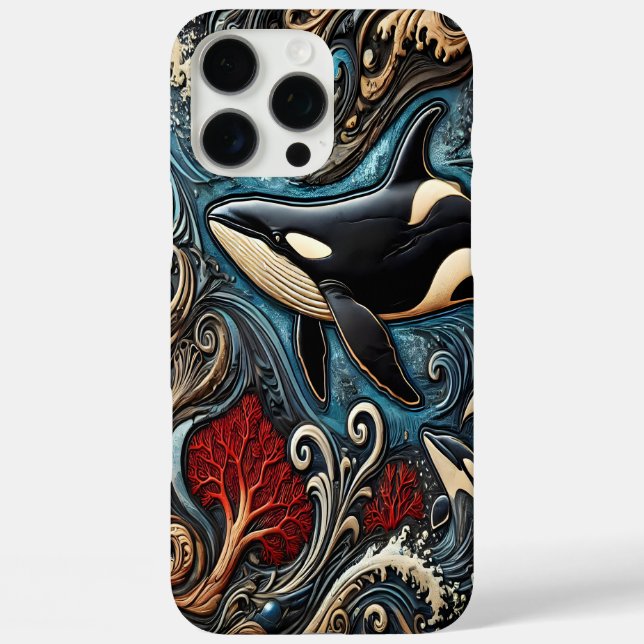 Coques Case-Mate iPhone Baleines majestueuses : Vagues en mouvement (Verso)
