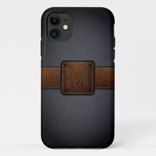 Etui iPhone Case-Mate Balise Brown en cuir noir