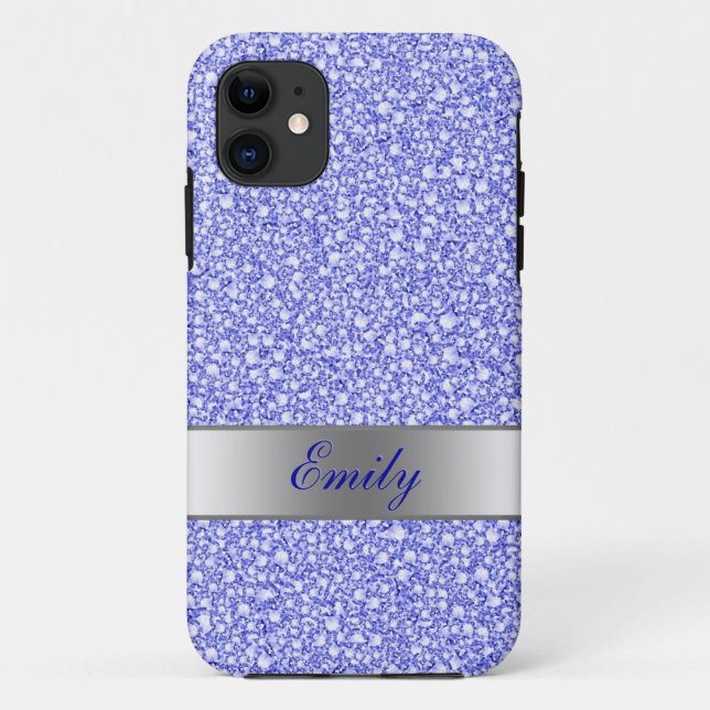 Coques Case-Mate iPhone Balises Bleues Croisées Look Parties scintillant P (Dos)