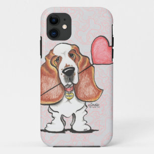 Etui iPhone Case-Mate Ballon de coeur de Basset Hound