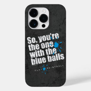 Coque Pour iPhone 14 Pro Ballons Bleus Paintball