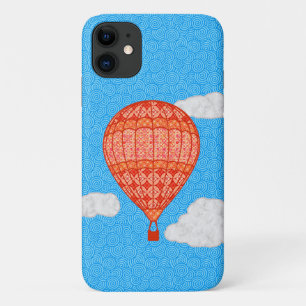 Case-Mate iPhone Case Ballotte à air chaud, Coral Orange contre un ciel 
