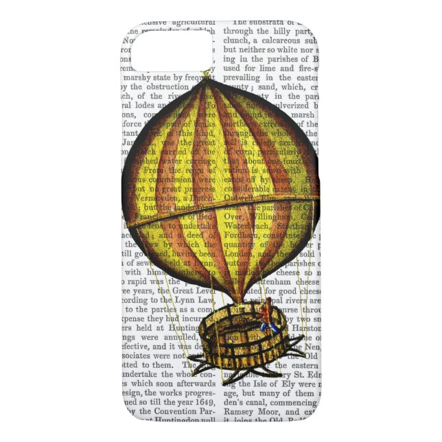 Coques Case-Mate iPhone Ballotte à air chaud jaune et rouge (Dos)