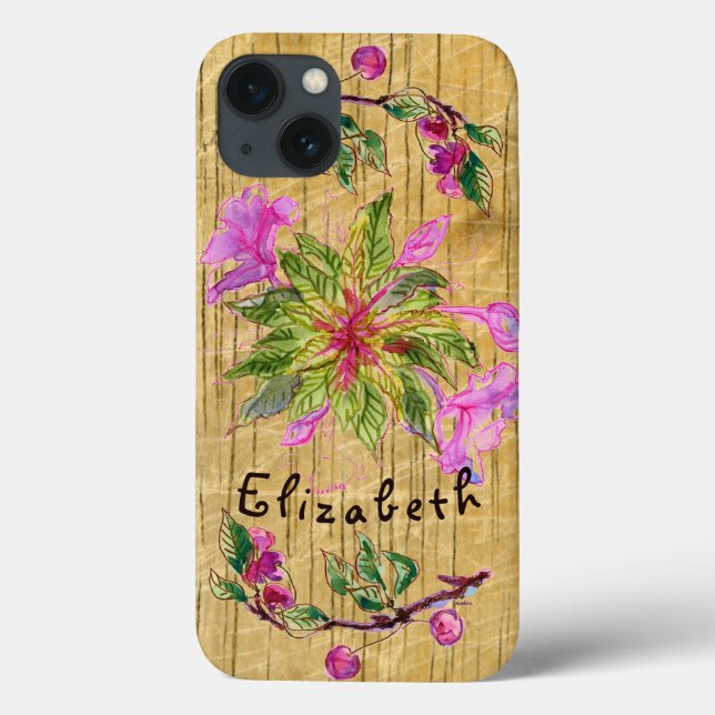 Coques Case-Mate iPhone Balsam Bouquet et votre nom (Verso)